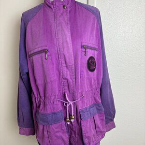 Vintage Cavalier Purple Parka Anorak Jacket Horse Size XL - XXL